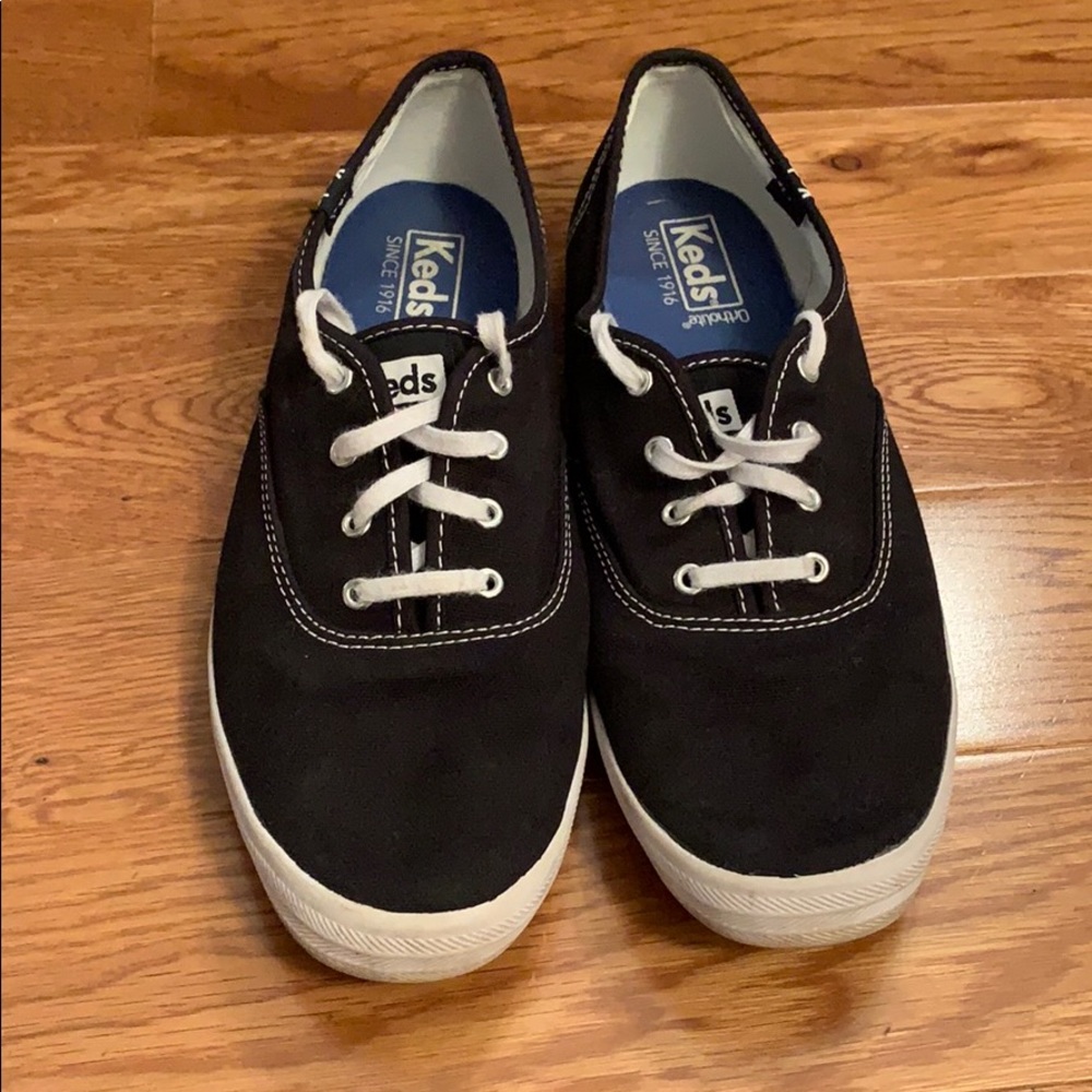 Keds Black Canvas Women’s Ortholite Size 8.5 Laces